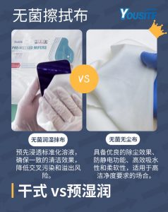 无菌润湿抹布 相较无菌无尘布的使用好处