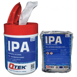 QTEK 纯 IPA 擦拭布预浸 100% 异丙醇